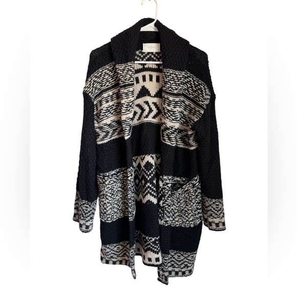 Lucky Brand Sweaters - Lucky Brand Patterned Open Cardigan